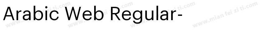 Arabic Web Regular字体转换